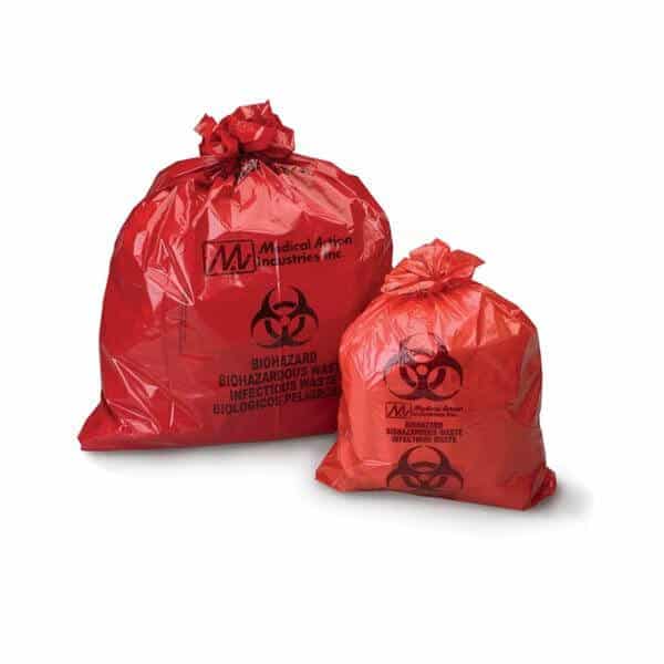 Biodegradable Red Printed Garbage Bags For Office & Pantry 240 Pcs Pack of  8