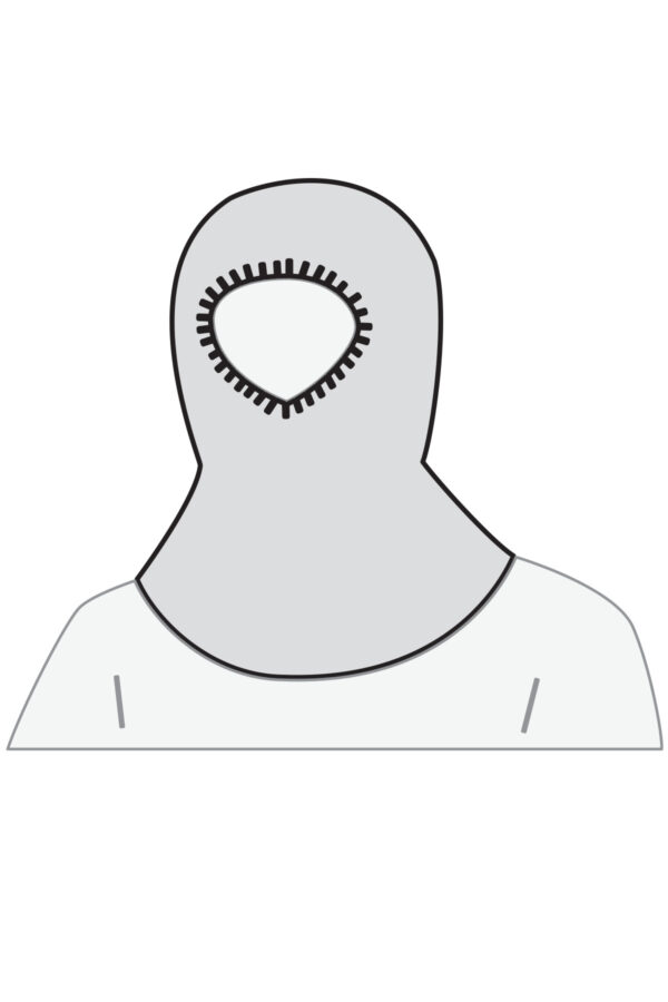 CASE WHITE MICROPOROUS HOOD 10