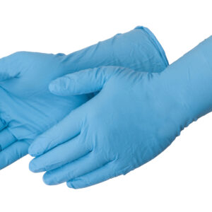 Blue nitrile gloves from American Protective Products.