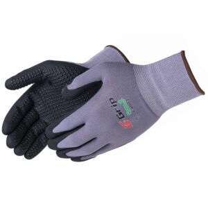 Gray and black G-Grip gloves with textured palms for enhanced grip.