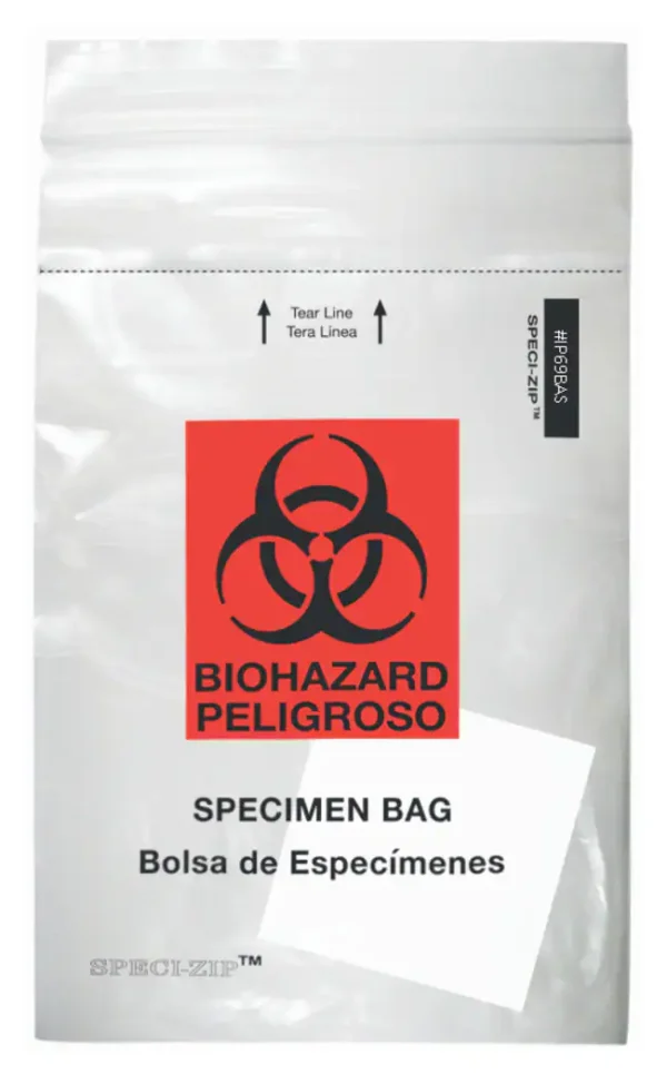 CASE CLEAR 2 MIL 6X9 BIOHAZARD