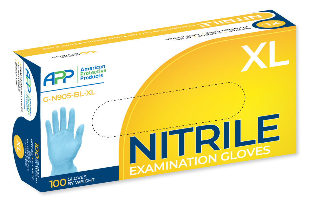 APP Powder Free Blue Nitrile 4.0 MIL Exam Glove - Image 3