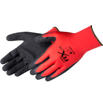 Red & Black Latex Coated Seamless Gloves